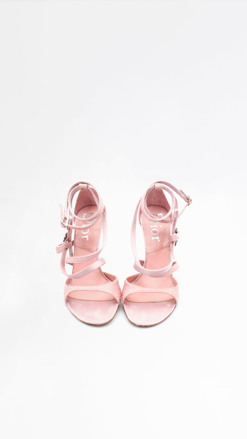 Dior Snakeskin Swarovski Heels