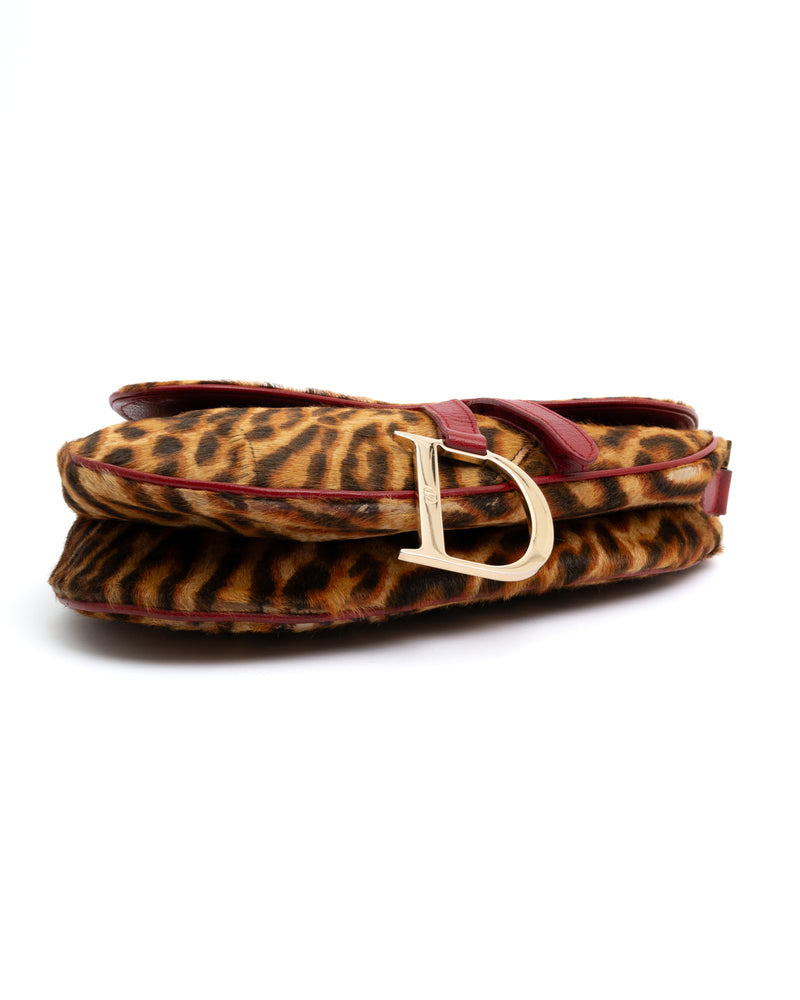 Dior Leopard Saddle Bag