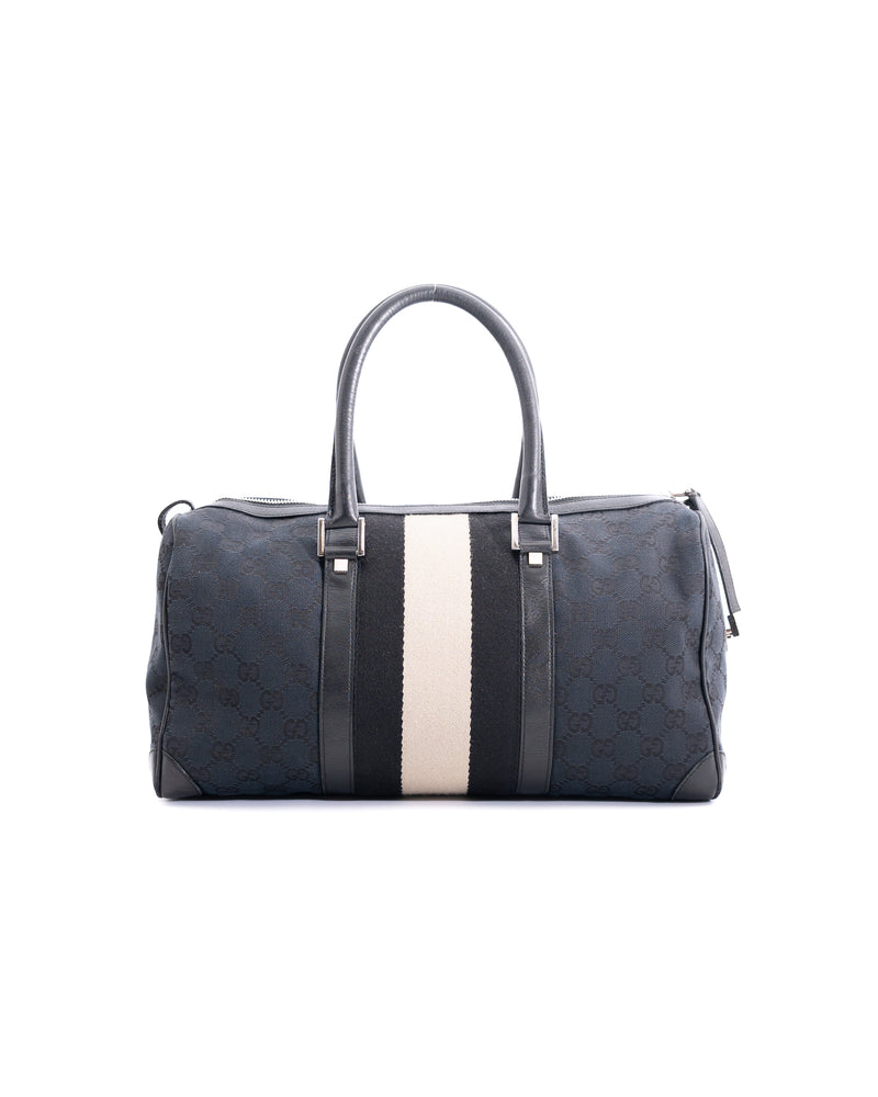 Gucci Monogram Sherry Line Boston Bag