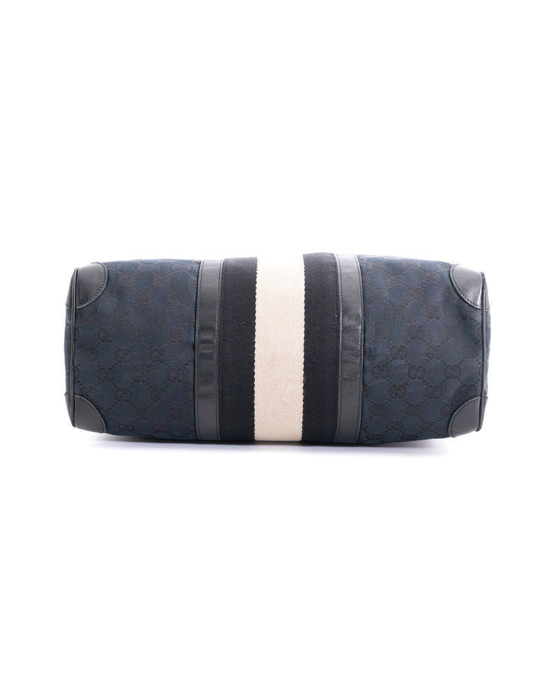 Gucci Monogram Sherry Line Boston Bag
