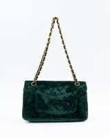 Chanel Velvet Quilted Classic Flap Bag