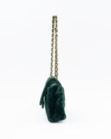 Chanel Velvet Quilted Classic Flap Bag