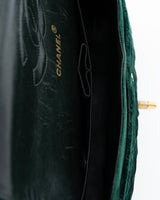 Chanel Velvet Quilted Classic Flap Bag