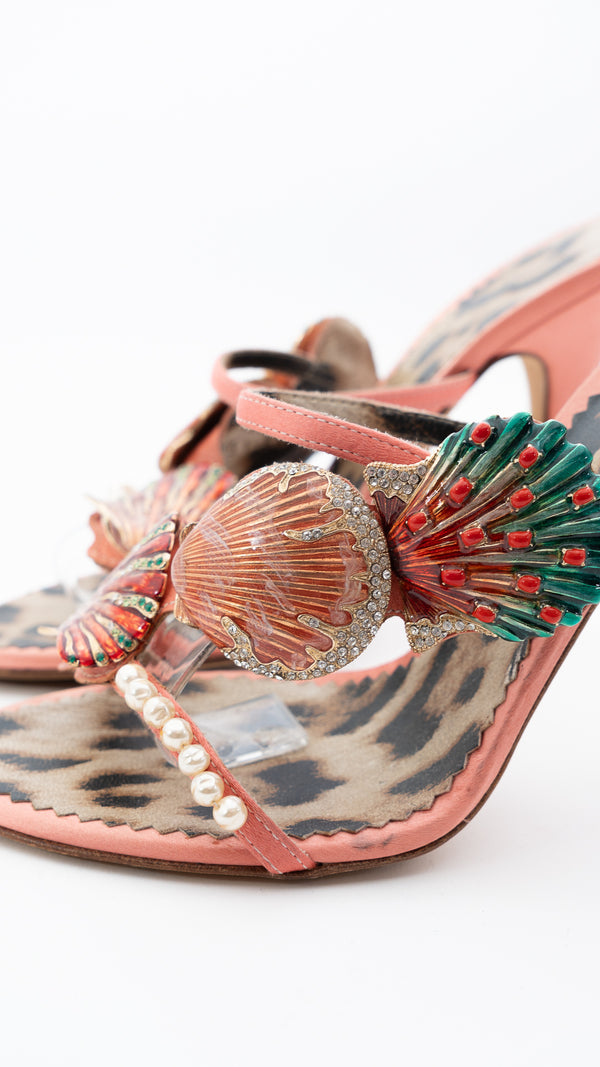 Roberto Cavalli Shell Mules