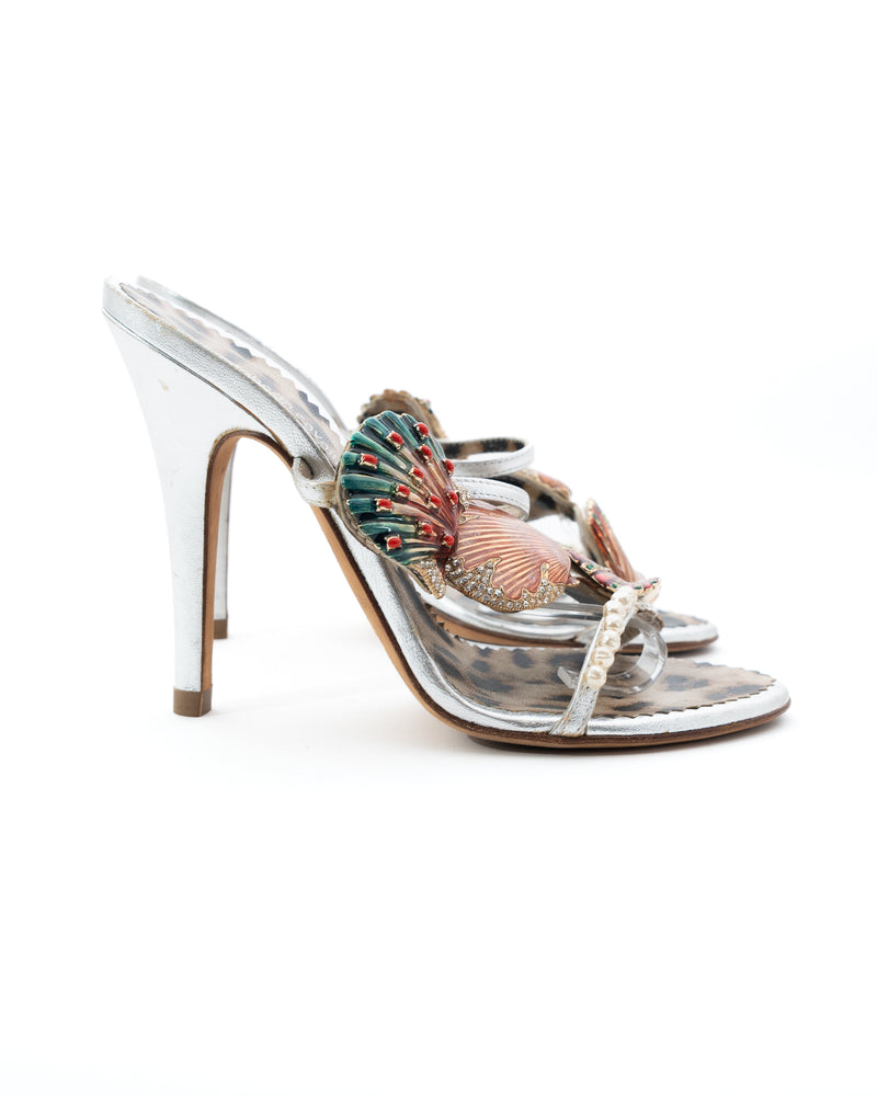 Roberto Cavalli Shell Mules