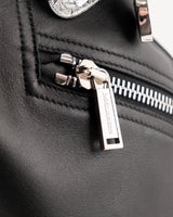 Dsquared2 Western Leather Strapless Mini Dress