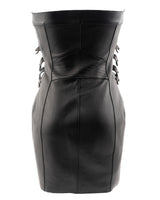 Dsquared2 Western Leather Strapless Mini Dress