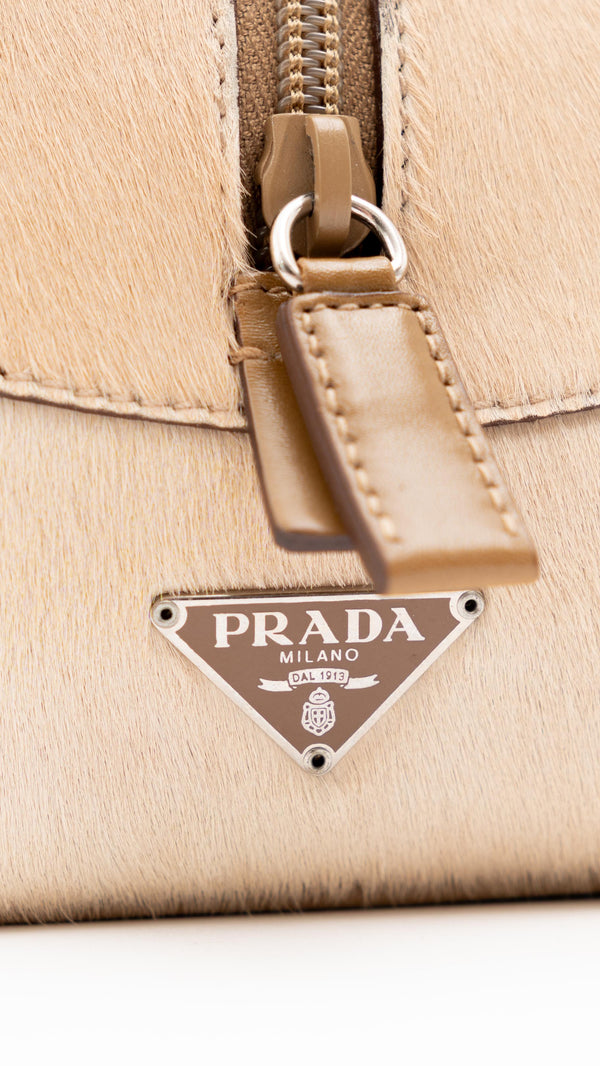 Prada Calf Hair Shoulder Bag