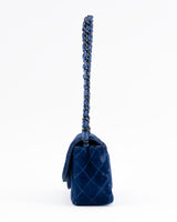 Chanel Velvet Quilted Classic Flap Bag