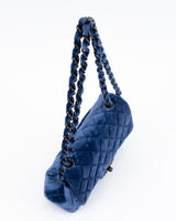 Chanel Velvet Quilted Classic Flap Bag
