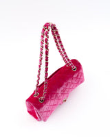 Chanel Velvet Quilted Classic Flap Bag