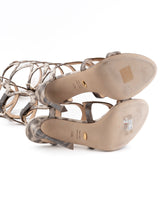 Sergio Rossi Snake Arabesque Gladiator Heels
