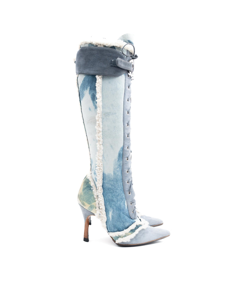Dior Shearling CD Logo Boots