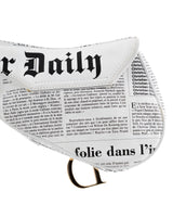 Dior Galliano Newspaper Mini Saddle Bag