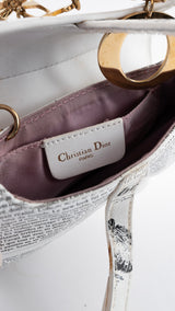 Dior Galliano Newspaper Mini Saddle Bag