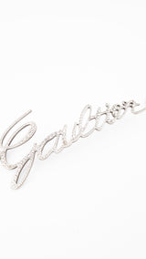 Jean Paul Gaultier Rhinestone Script Belt