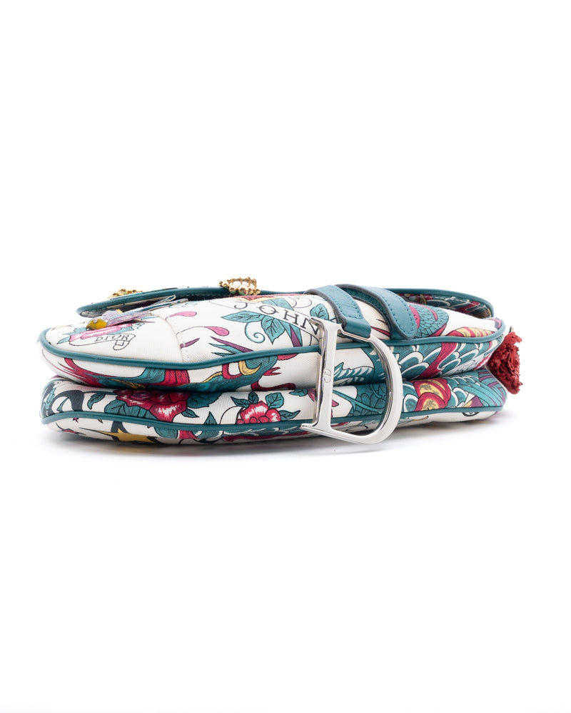 Dior Tattoo "Dior Loves John" Saddle Bag