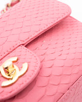 Chanel Python Mini Classic Flap Bag