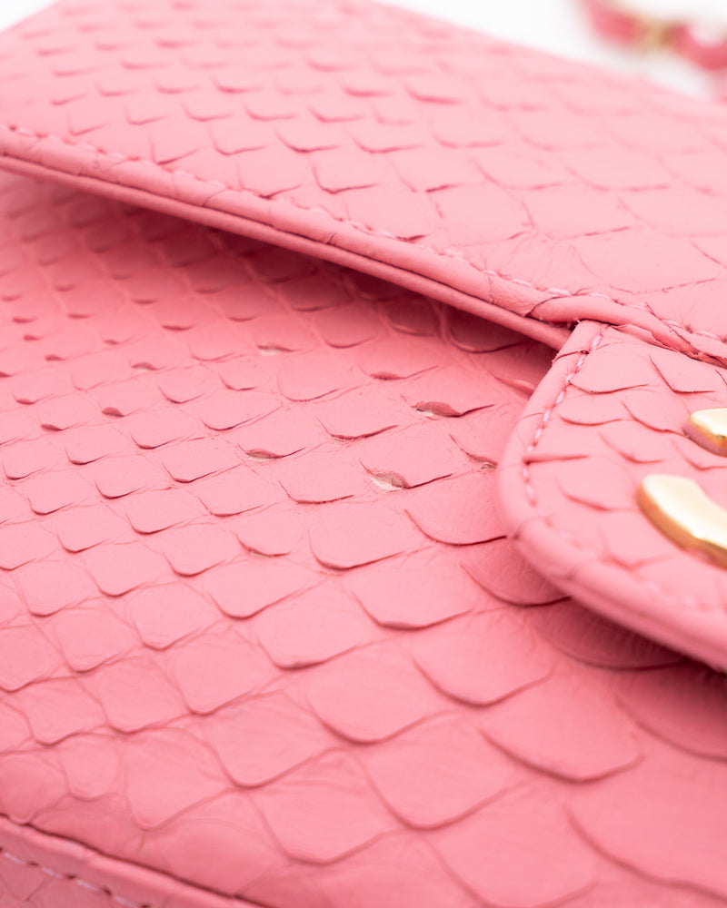 Chanel Python Mini Classic Flap Bag