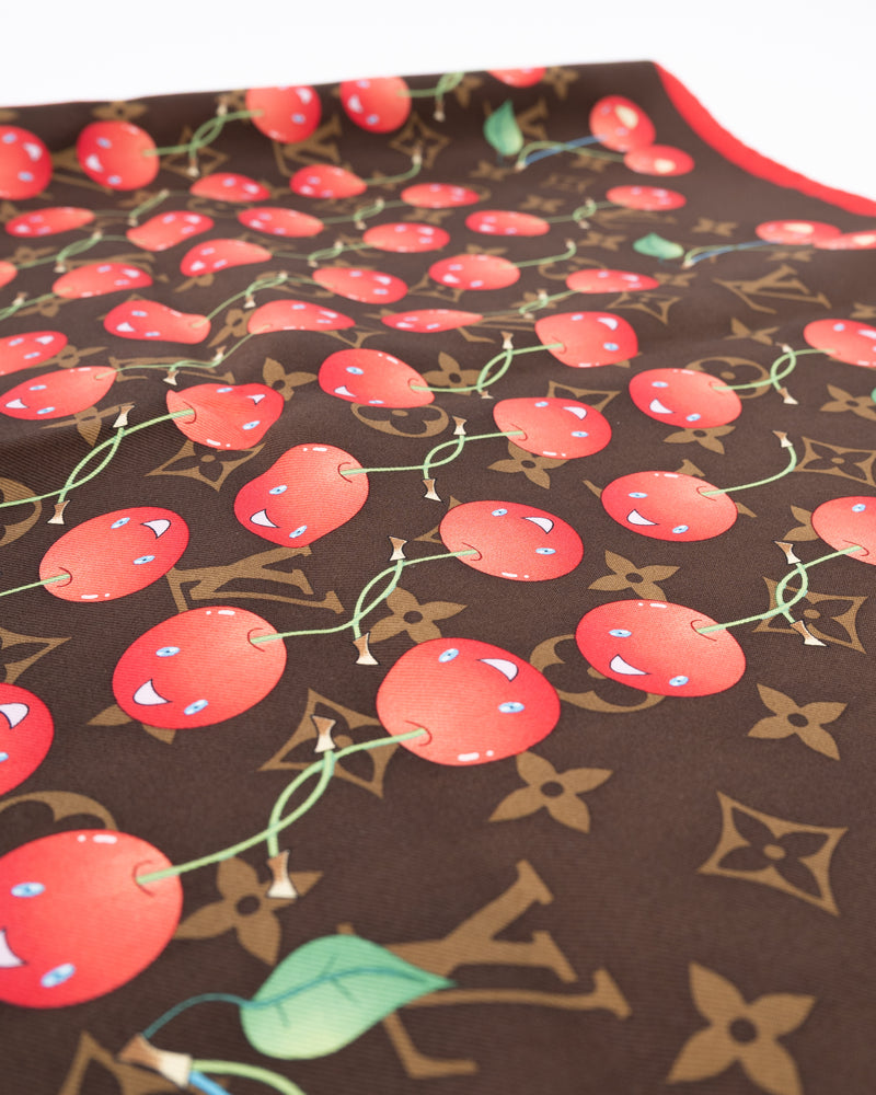 Louis Vuitton X Takashi Murakami Monogram Cherry Scarf