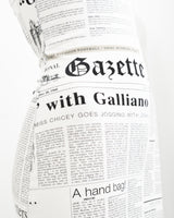 John Galliano Newspaper Print Slip Dress