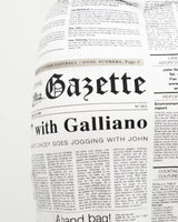 John Galliano Newspaper Print Slip Dress