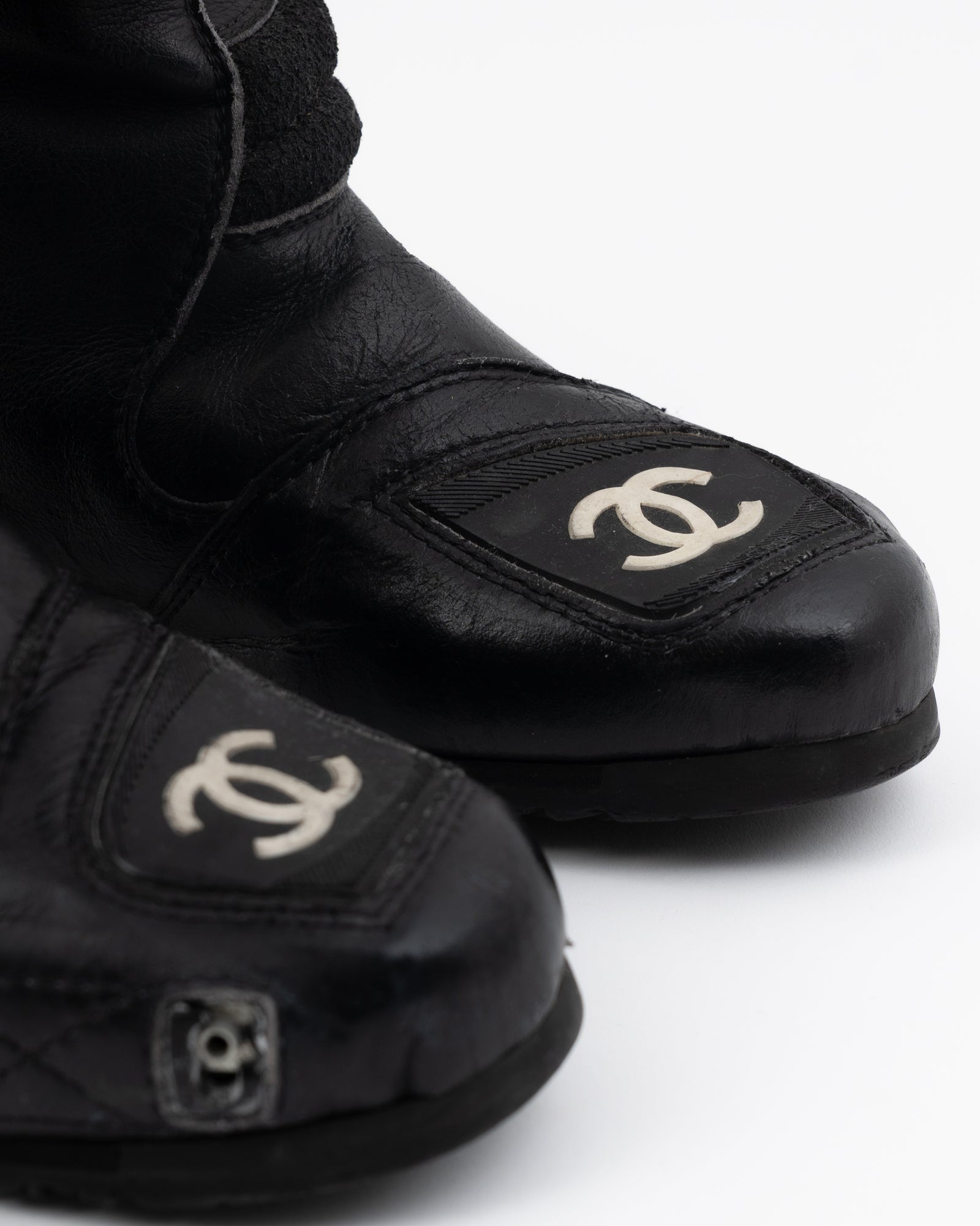 Chanel Leather Motocross Boots - EU 37 RARE – Jean Vintage