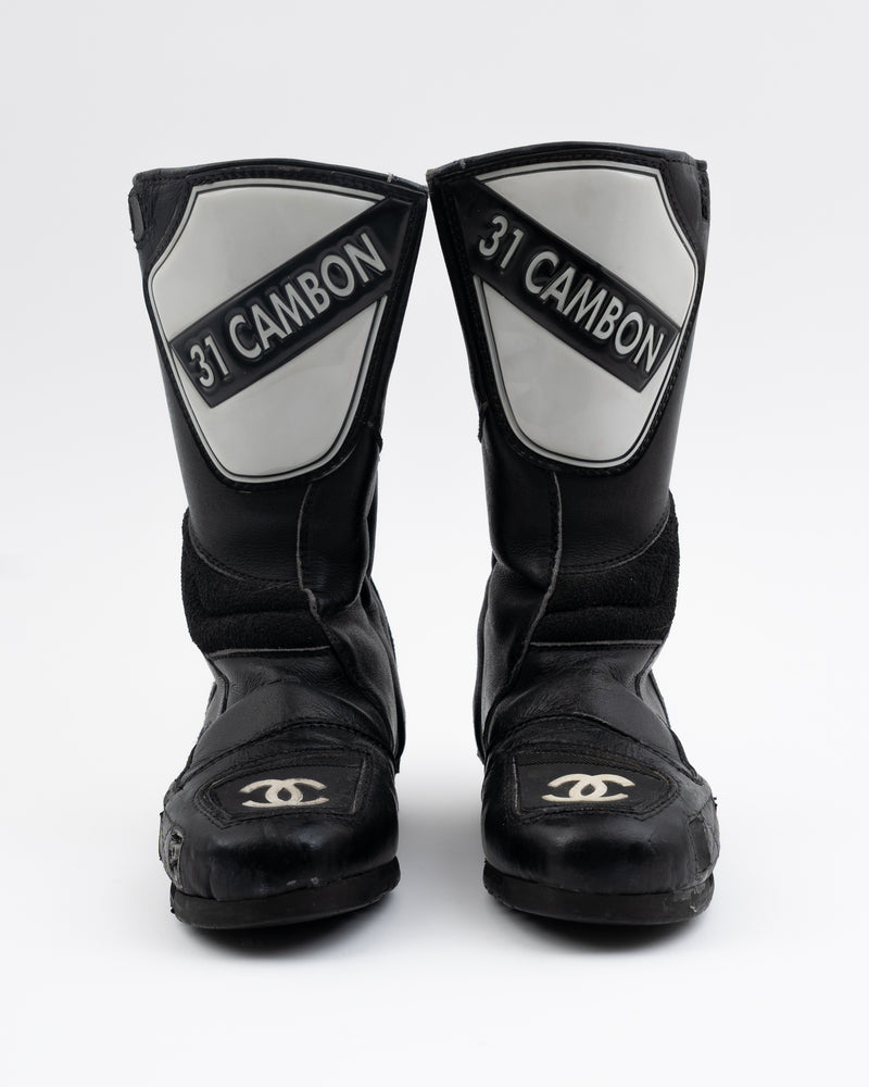 CHANEL ブーツ Chanel Leather Motocross Boots - EU 37 RARE – Jean Vintage