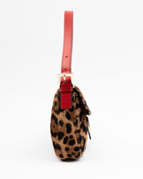 Fendi Leopard Print Pony Hair Baguette