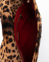 Fendi Leopard Print Pony Hair Baguette