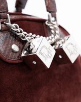 Dior Python Trimmed Gambler Dice Bowler Bag