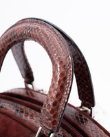 Dior Python Trimmed Gambler Dice Bowler Bag