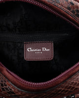 Dior Python Trimmed Gambler Dice Bowler Bag