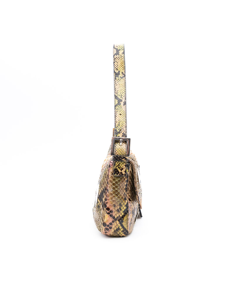Fendi Python Snakeskin Baguette