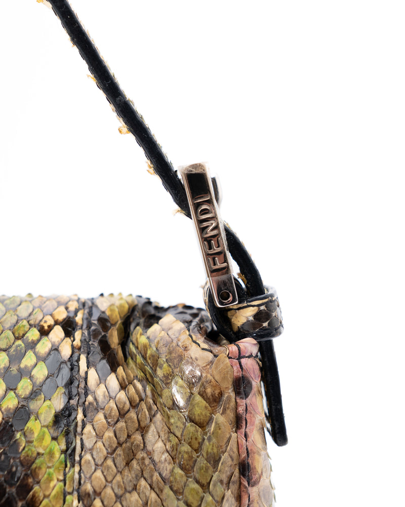 Fendi Python Snakeskin Baguette