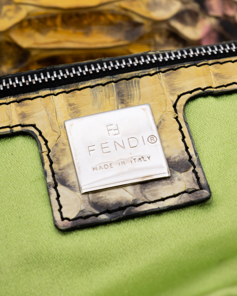 Fendi Python Snakeskin Baguette