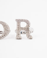 Dior Spell Out Crystal Rings