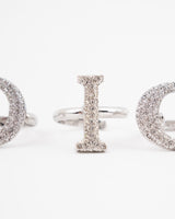 Dior Spell Out Crystal Rings