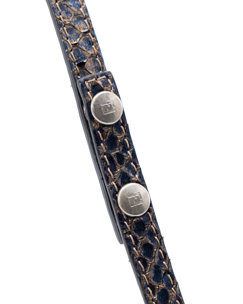 Fendi Python Trimmed Mini Baguette