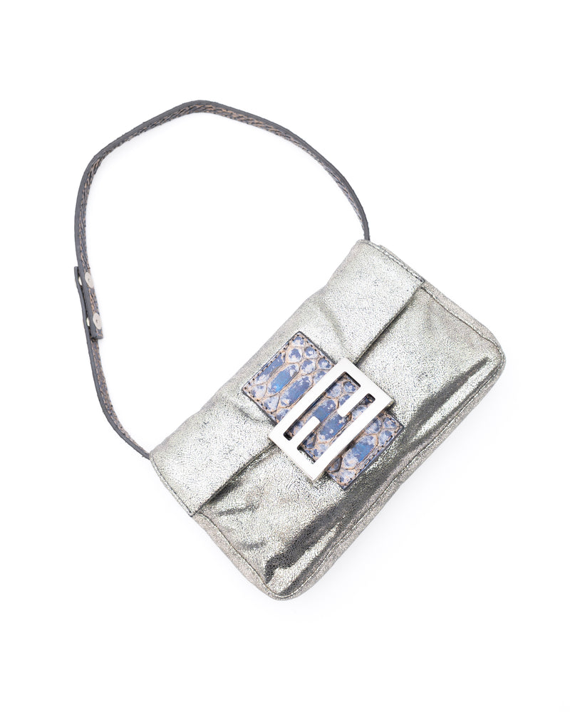 Fendi Python Trimmed Mini Baguette