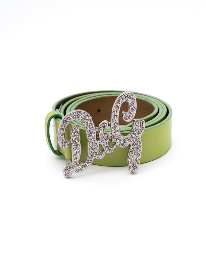Dolce & Gabbana Rhinestone Logo Belt