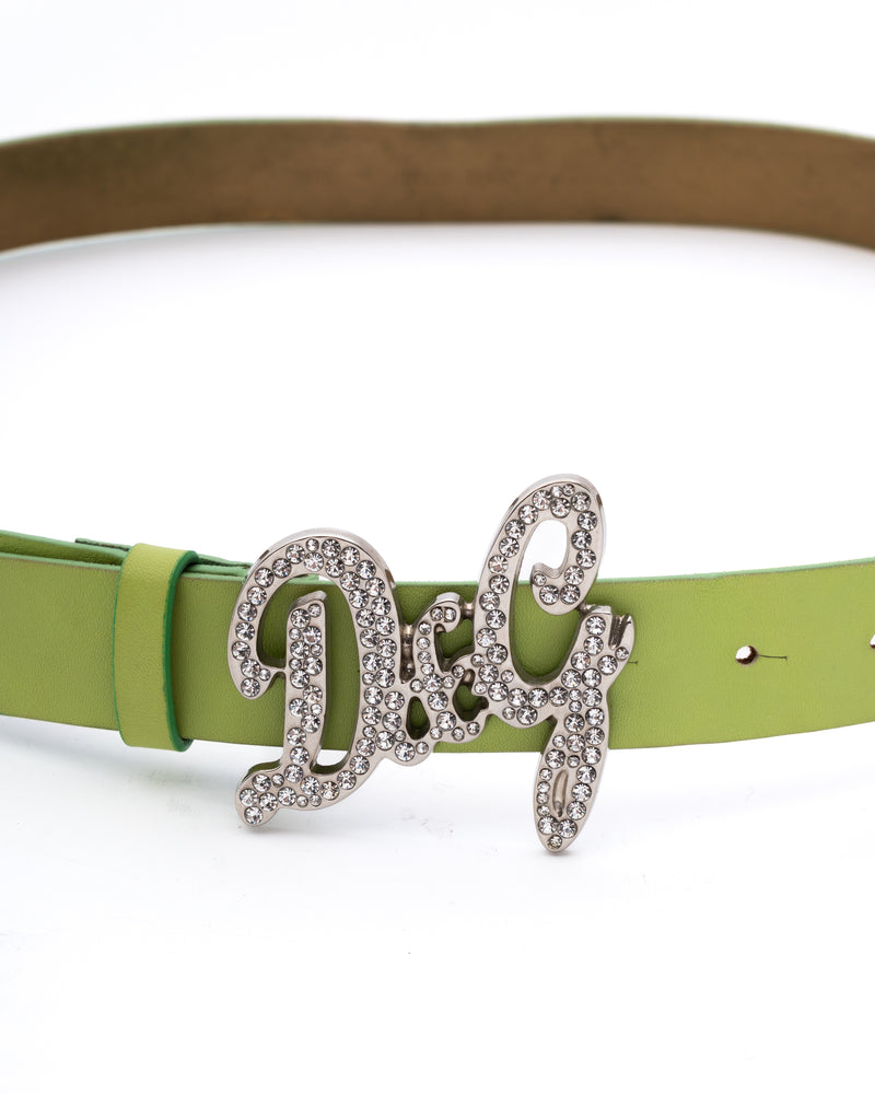 Dolce & Gabbana Rhinestone Logo Belt