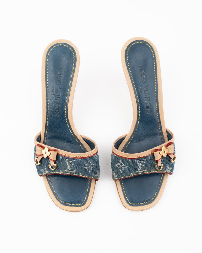 Louis Vuitton Monogram Denim Mules – Jean Vintage