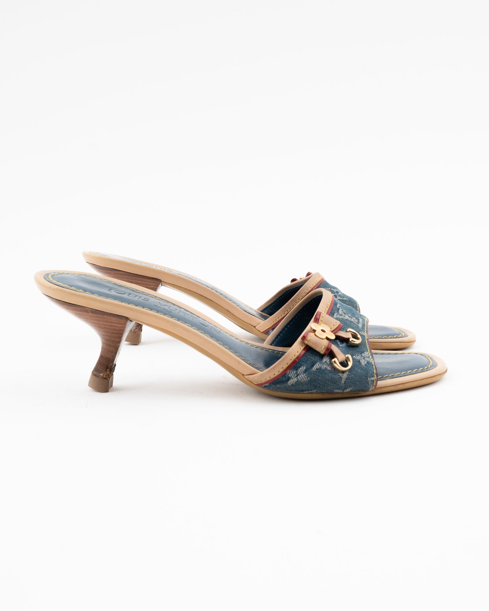 Louis Vuitton Monogram Denim Mules – Jean Vintage