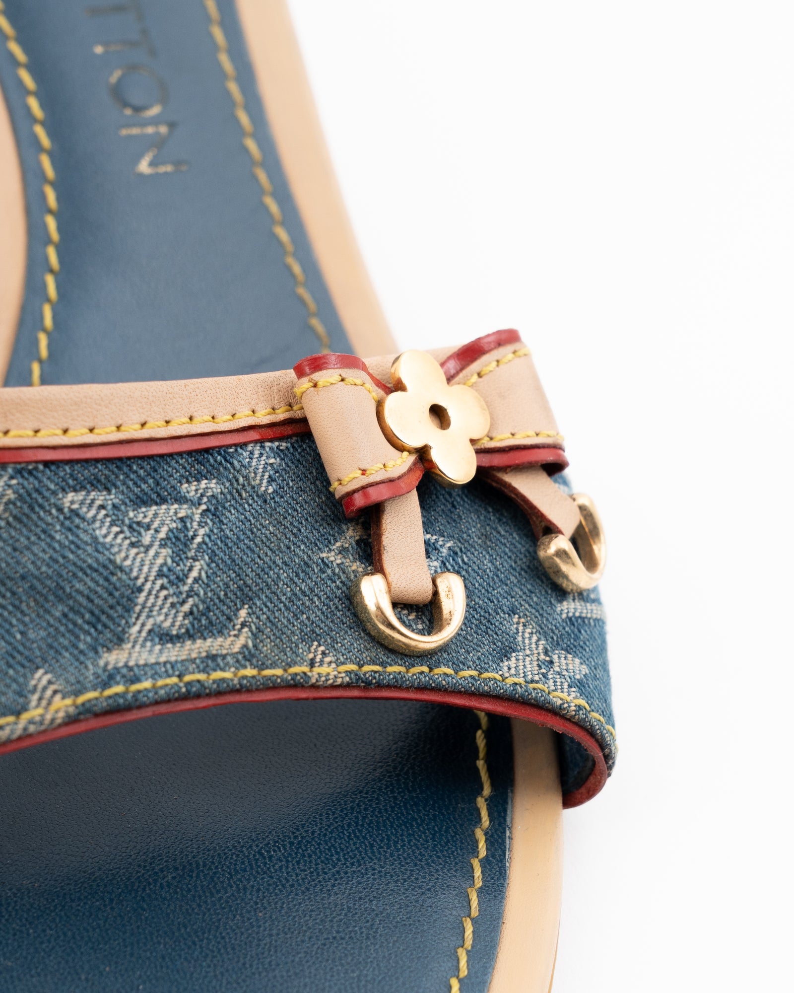 Louis Vuitton Monogram Denim Mules – Jean Vintage