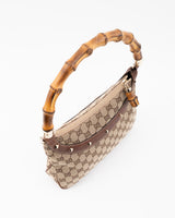 Gucci Monogram Anita Bamboo Top Handle Bag