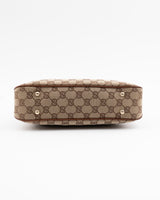 Gucci Monogram Anita Bamboo Top Handle Bag