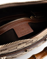 Gucci Monogram Anita Bamboo Top Handle Bag