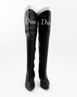 Dior Leather Moto Thigh-high Boots - EU 38.5