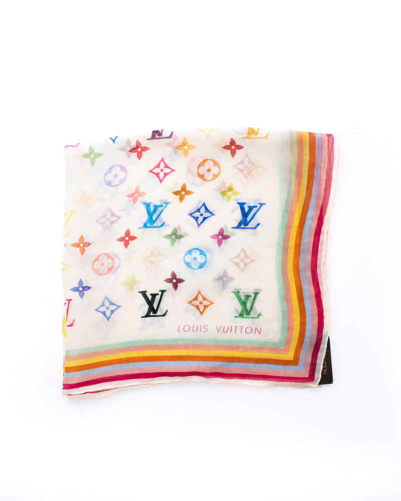 Louis Vuitton X Takashi Murakami Monogram Scarf